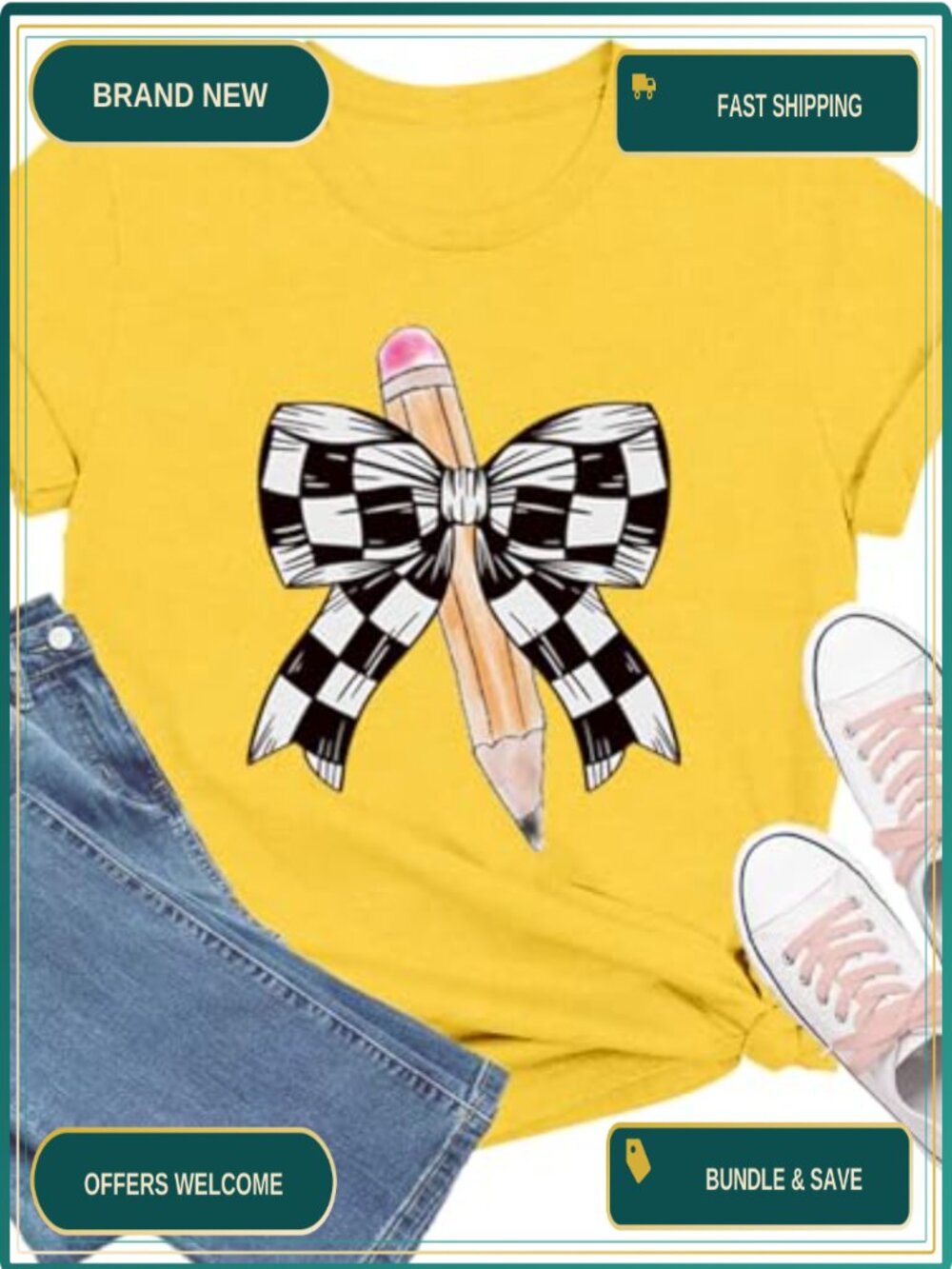 Teacher T-Shirt for Women Cute Apple Bow Graphic Tee Soft Stretch Pullover Top